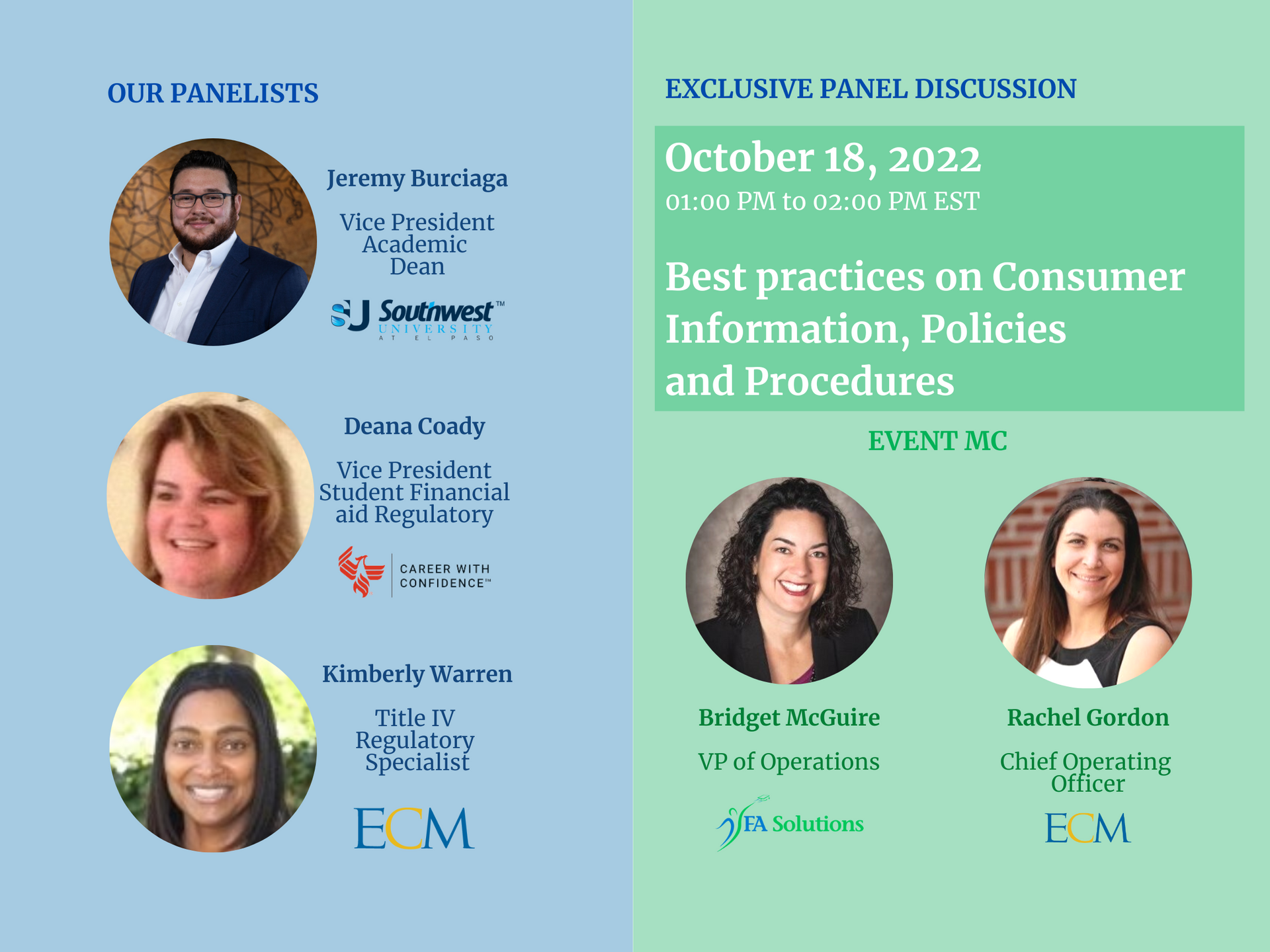 Best Practices on Consumer Information, Policies and Procedures